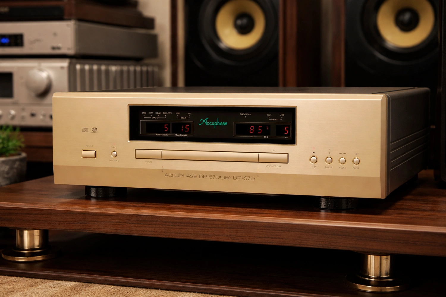 The Accuphase DP-570S blends classic SACD/CD playback with state-of-the-art digital technology, delivering pure sound, serious engineering and modern flexibility.
