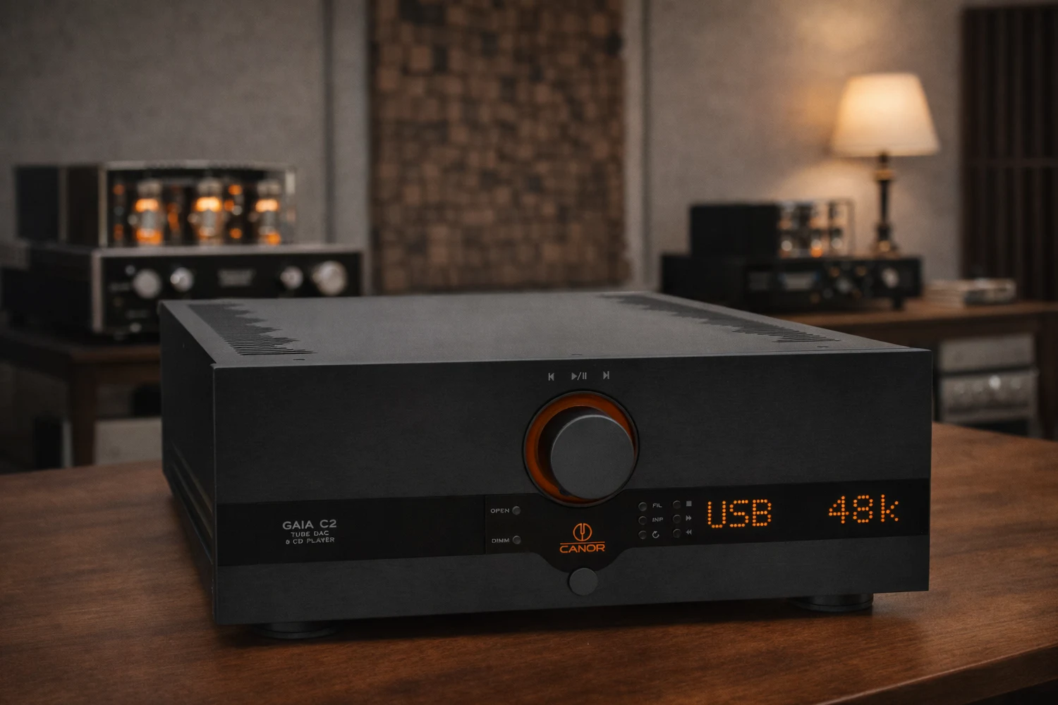 Canor Gaia C2 blends CD playback, high-resolution DAC performance, and a tube output stage into one premium digital source component.